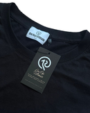 ORU Yak N Yeti oversized black cotton tee with white screen print design on back