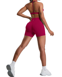 ORU ELURA SHORT black high-rise performance shorts with 4-way stretch and wide waistband for active wear