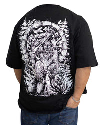 ORU Yak N Yeti oversized cotton tee with pigment-washed fabric and screen print design