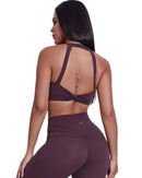 ORU LEGACY SPORTS BRA with wide straps, twist front, breathable seamless fabric, and moisture-wicking design