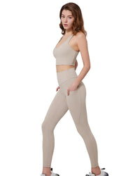 Women wearing ORU COZY POCKET LEGGINGS with side pockets, showcasing fit and comfort