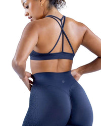 ORU strappy back sports bra with seamless design and light support underband