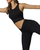 ORU ULTRALUXE SPORTS BRA black seamless breathable quick-dry athletic top with four-way stretch