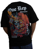ORU DUALITY VOL 3 t-shirt with graphic samurai and lion design and text "One Rep Ultimate"