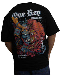 ORU DUALITY VOL 3 t-shirt with graphic samurai and lion design and text "One Rep Ultimate"