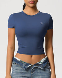 ORU Baby Tee cropped cotton spandex short sleeve top for comfort and movement