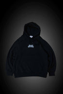 Durga & Kumari hoodie in 100% cotton with drawcord hood and front pouch pocket worn by male and female models