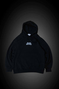 Durga & Kumari hoodie in 100% cotton with drawcord hood and front pouch pocket worn by male and female models